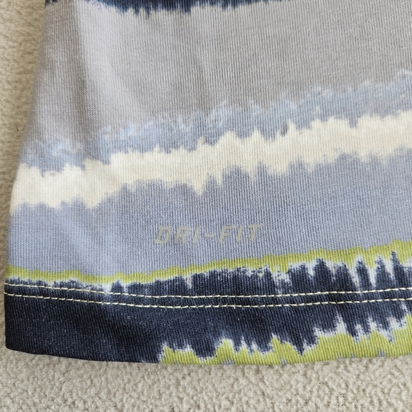 Nike‎ Women’s Tie Dye Running Tank Top Dri Fit, Blue and Yellow Striped. Size M - Picture 7 of 7